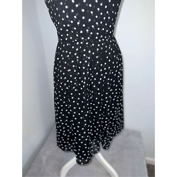 Women’s sz 2 One Shoulder Polka Dot Dress - Picture 3 of 10